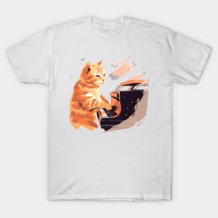 Cat playing piano T-Shirt